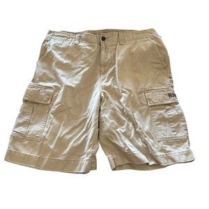 Hurley Tan Cargo Shorts Relaxed Fit Knee-Length